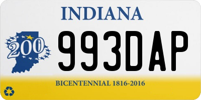 IN license plate 993DAP