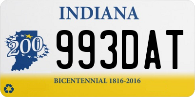 IN license plate 993DAT