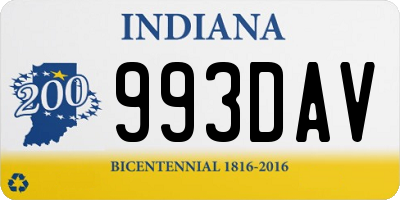 IN license plate 993DAV