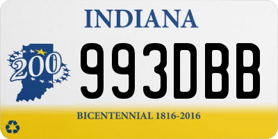 IN license plate 993DBB