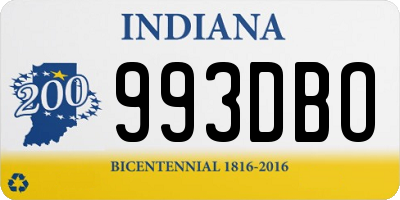 IN license plate 993DBO