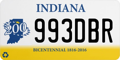 IN license plate 993DBR