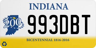 IN license plate 993DBT