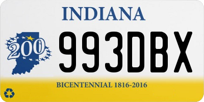 IN license plate 993DBX