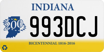 IN license plate 993DCJ