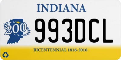 IN license plate 993DCL