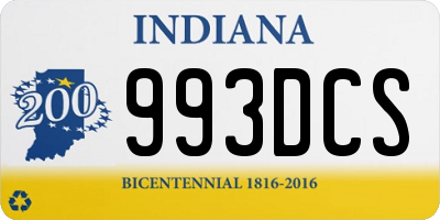 IN license plate 993DCS