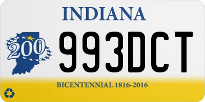 IN license plate 993DCT