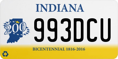 IN license plate 993DCU