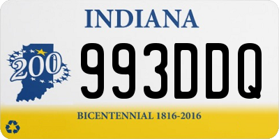 IN license plate 993DDQ