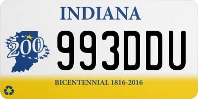 IN license plate 993DDU