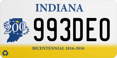 IN license plate 993DEO