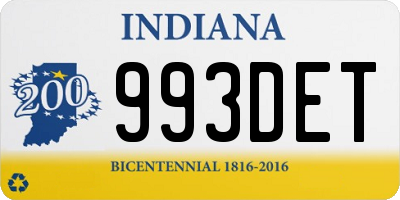 IN license plate 993DET