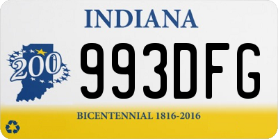 IN license plate 993DFG