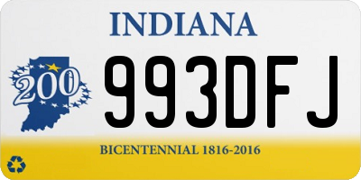 IN license plate 993DFJ