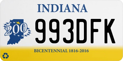 IN license plate 993DFK
