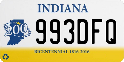 IN license plate 993DFQ