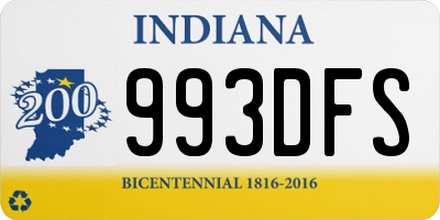 IN license plate 993DFS