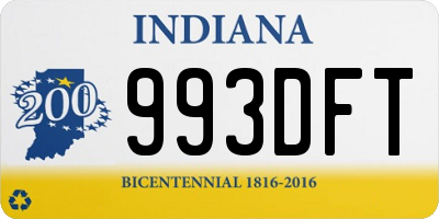 IN license plate 993DFT