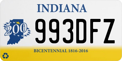 IN license plate 993DFZ