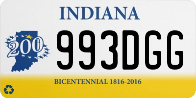 IN license plate 993DGG