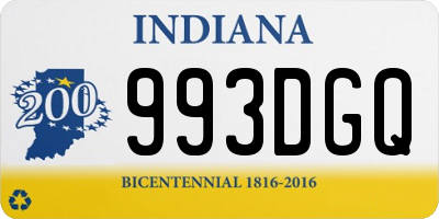 IN license plate 993DGQ