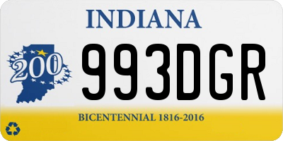 IN license plate 993DGR