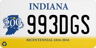 IN license plate 993DGS