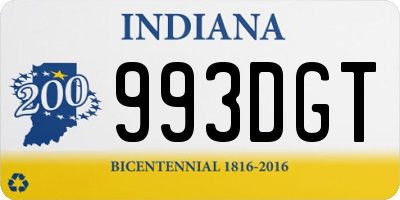 IN license plate 993DGT