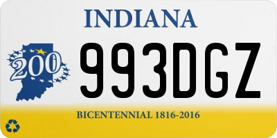 IN license plate 993DGZ