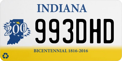 IN license plate 993DHD