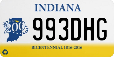 IN license plate 993DHG