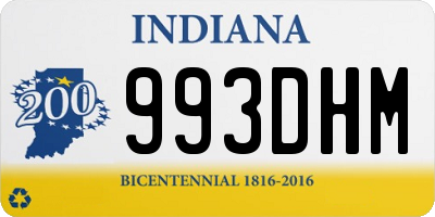 IN license plate 993DHM