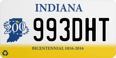 IN license plate 993DHT