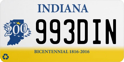 IN license plate 993DIN