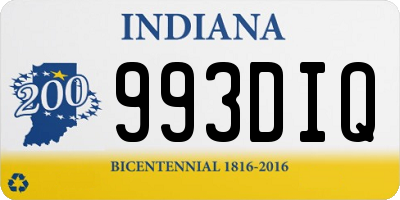 IN license plate 993DIQ