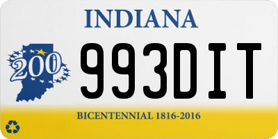 IN license plate 993DIT