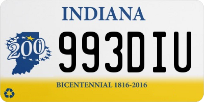 IN license plate 993DIU