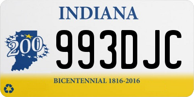 IN license plate 993DJC