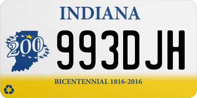 IN license plate 993DJH