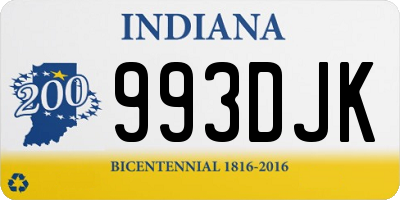 IN license plate 993DJK