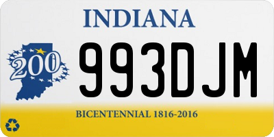 IN license plate 993DJM