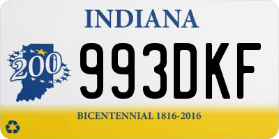 IN license plate 993DKF