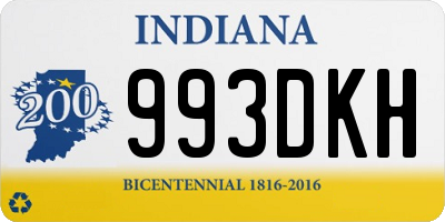 IN license plate 993DKH