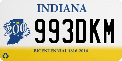 IN license plate 993DKM