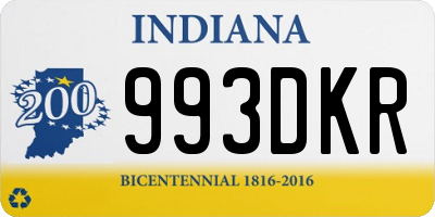 IN license plate 993DKR