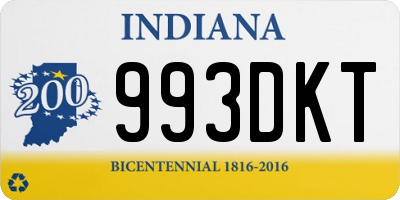 IN license plate 993DKT