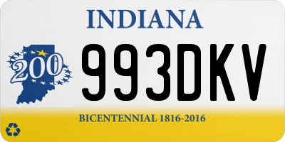 IN license plate 993DKV