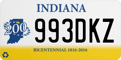 IN license plate 993DKZ