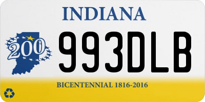 IN license plate 993DLB